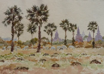 935 Vaches bleues et palmiers
