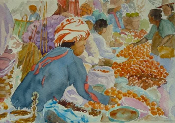 939 Marché de Nampan, choix des oranges