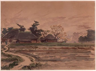 Paysage avec maisons