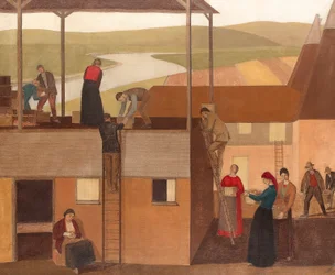 Projet de décoration murale, vers 1918