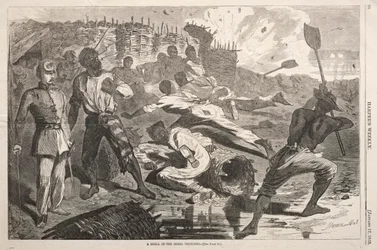 Un Obus dans les Tranchées Rebelles