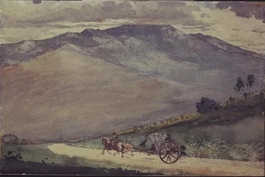 Une Volante sur une route de montagne, Cuba