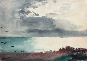 Tempête éclatante, côte du Maine