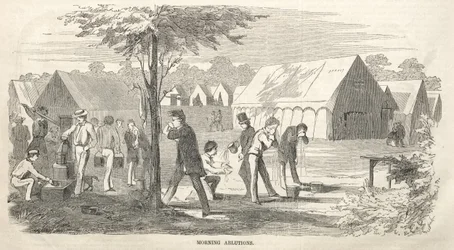 Esquisses de réunions religieuses en plein air: Ablutions matinales