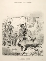 Croquis de campagne : Notre joyeux cuisinier, 1863