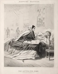 Croquis de campagne : La lettre pour la maison, 1863
