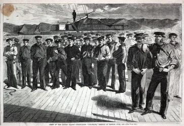 Équipage du navire à vapeur américain "Colorado" embarqué à Boston, extrait de Harper