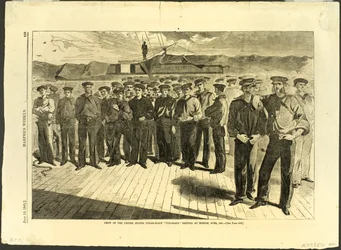 Équipage du sloop à vapeur américain "Colorado" embarqué à Boston, juin 1861