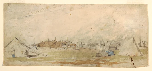 Dessin, campement de l
