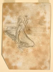 Dessin, scène de plage, 1881-82