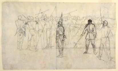 Dessin, exercice de tir de l