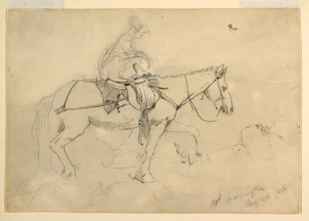 Dessin, étude pour "Bridle Path, White Mountains", 24 août 1868