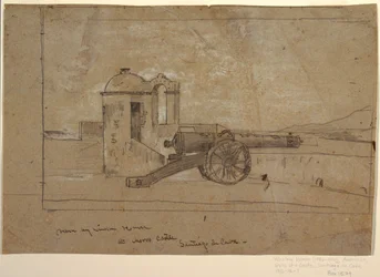 Dessin, étude pour "Projecteur, entrée du port, Santiago de Cuba", 1885