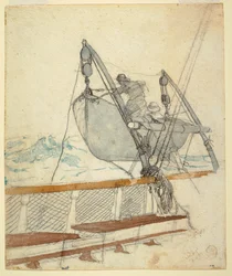 Dessin, étude pour "Le signal de détresse", 1881