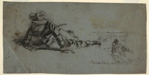 Dessin, Trois jours au front, vers 1863