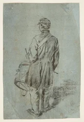 Batteur vu de dos