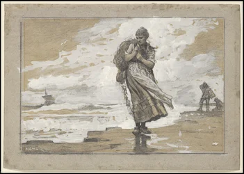 Fille de pêcheur avec un filet, 1882