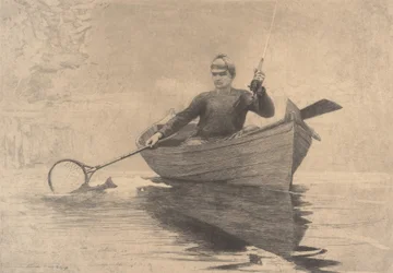 Pêche à la mouche, lac Saranac, 1889
