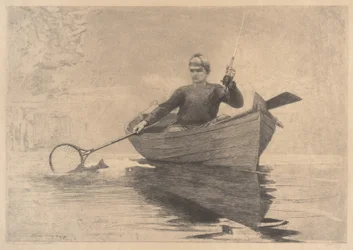 Pêche à la mouche, Lac Saranac, 1889