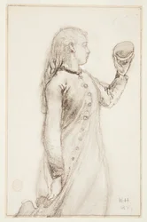 Fille tenant un coquillage