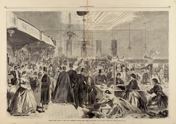 Great Fair Given at the City Assembly Rooms, New York, December 1861, In Aid of the City Poor, extrait de Harper