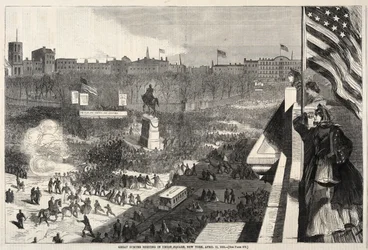 Grande réunion de Sumter à Union Square, New York, 11 avril 1863