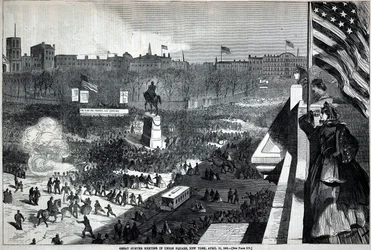 Great Sumter Meeting in Union Square, New York, 11 avril, extrait de Harper