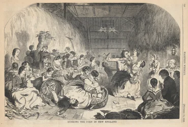 Épluchage du maïs en Nouvelle-Angleterre, de Harper