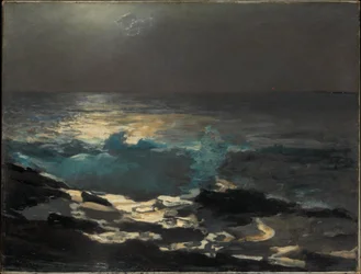 Clair de lune, phare de Wood Island