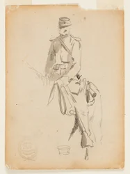 Officier de cavalerie monté