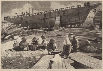 Construction navale, port de Gloucester