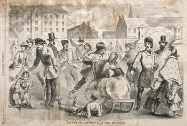Patinage à Boston, 1859