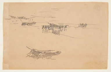 Croquis de doris sur des chariots