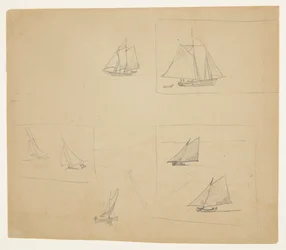Esquisses de bateaux à voile