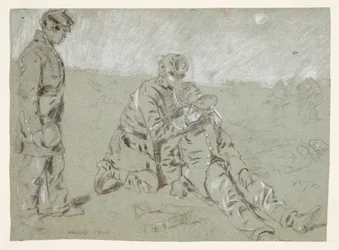 Soldat donnant de l