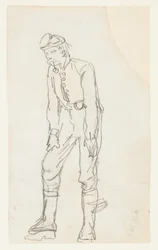 Soldat avec une pipe dans la bouche