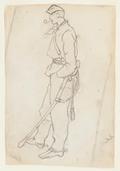 Soldat avec épée et pipe