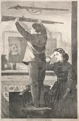 Jour de Thanksgiving - Accrocher le mousquet, 1865