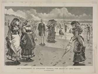 La plage de Long Branch, 1869