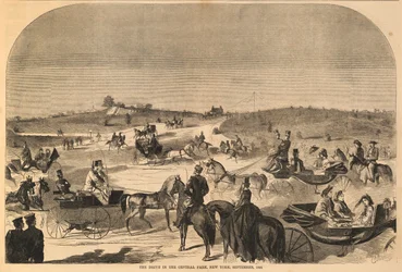 The Drive in the Central Park, New York, septembre 1860, extrait de Harper