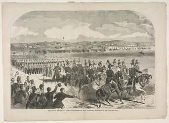 La grande revue au camp du Massachusetts, près de Concord, 9 septembre 1859