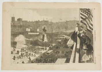 La grande réunion de Sumter à Union Square, New York, 11 avril 1863