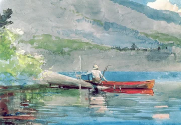 Le canoë rouge, 1884