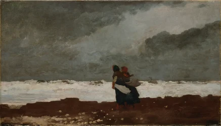 Deux figures près de la mer