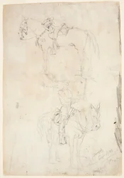 Deux chevaux, un monté