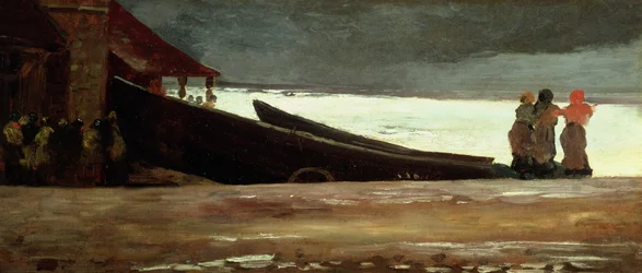 Regarder une tempête sur la côte anglaise