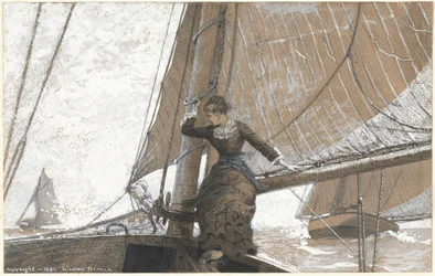 Fille en yachting