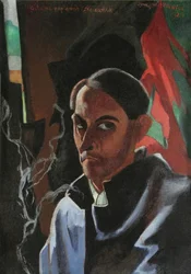 La dernière cigarette du condamné Autoportrait, 1924