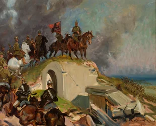 Scène de bataille de la Première Guerre mondiale