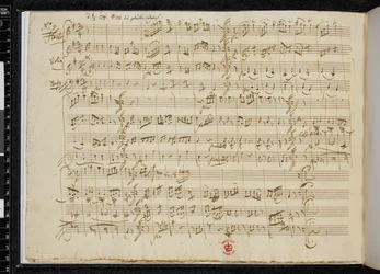 5 Contredanses KV 609, autographe du n° 5, Zweig MS 59, f.3v (pen  ink on paper)